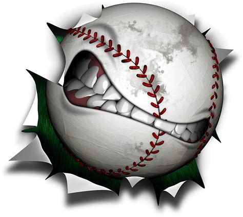 24 Baseball Mean Ball Hot Logo Wall Graphic Sticker Color Decal