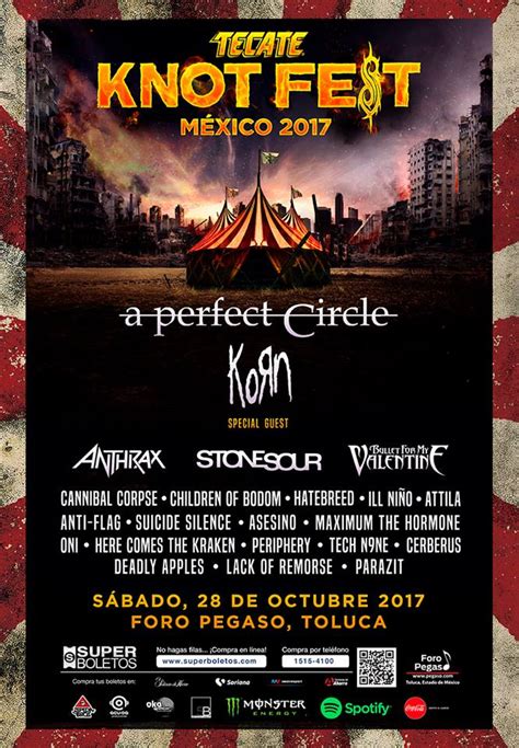 Slipknot, killswitch engage, fever 333, code orange. Estas son las 4 bandas mexicanas que formarán parte del ...