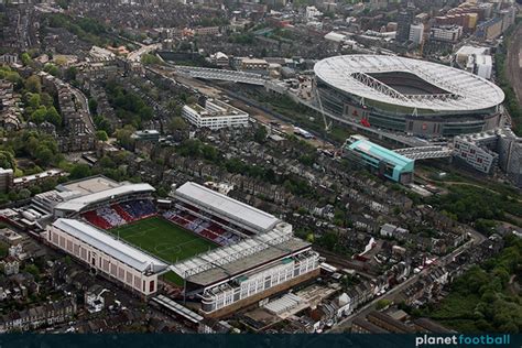 Highbury Emirates Stadium Aerial View Planet Football