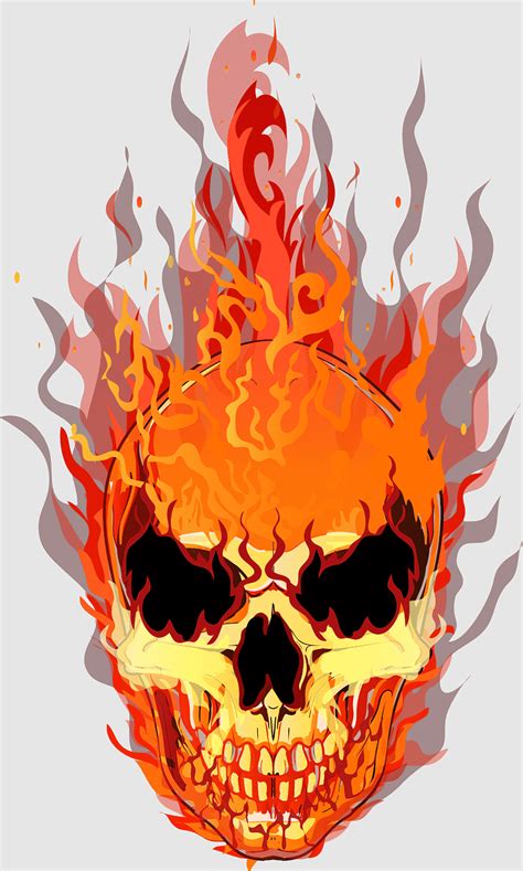 Skull Fire Horror Skull Skull Head Smoke Skull Skull Tattoo Fire