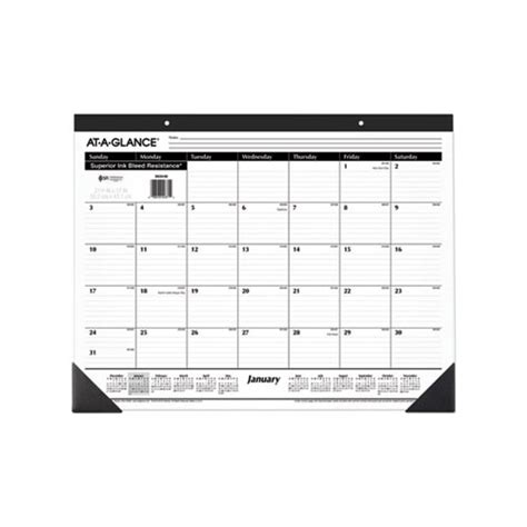 At A Glance Ruled Desk Pad Aagsk2400