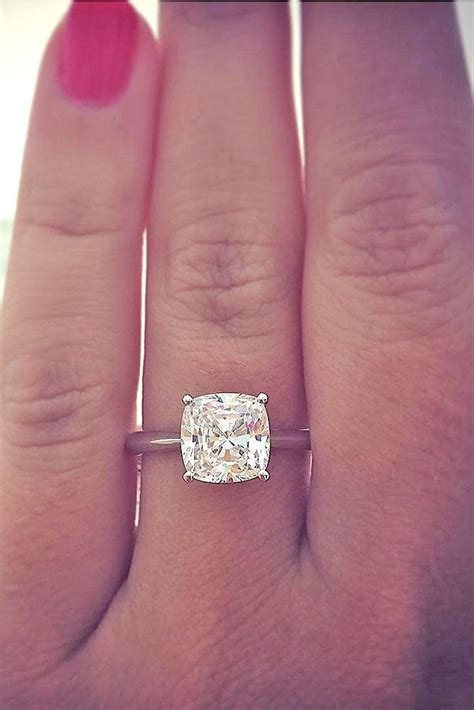 24 Brilliant Cushion Cut Engagement Rings 2745107 Weddbook