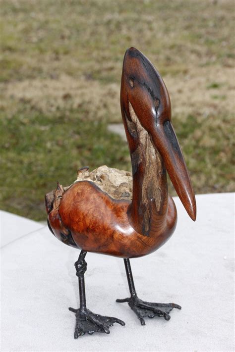 Handcrafted Wooden Bird Sculpture And Fine By Watersedgeco On Etsy