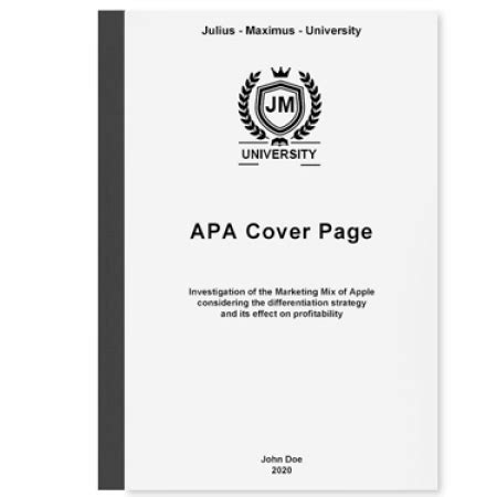 Course number and name 2. The Perfect APA Cover Page