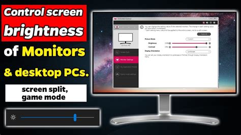 Brightness Control Of Monitors And Pcs Lg Onscreen Control Screen