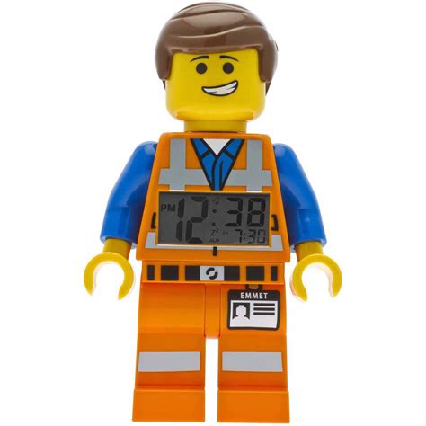 Lego Movie Emmet Kids Minifigure Moveable Alarm Clock