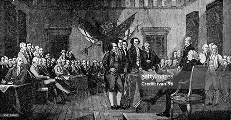 Signing Of The Declaration Of Independence High Res Vector Graphic