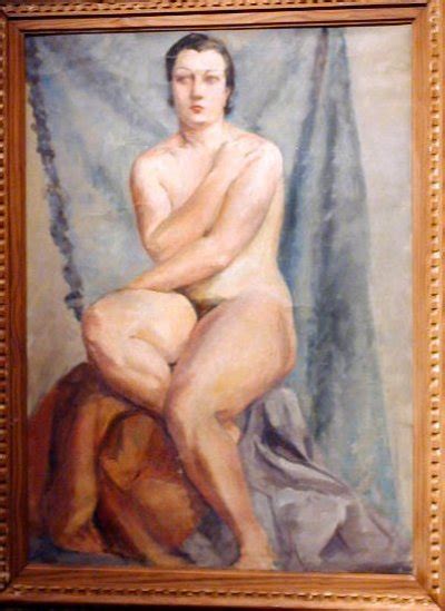 Classic French Art Deco Painting Of A Nude Woman Sold Items Paintings