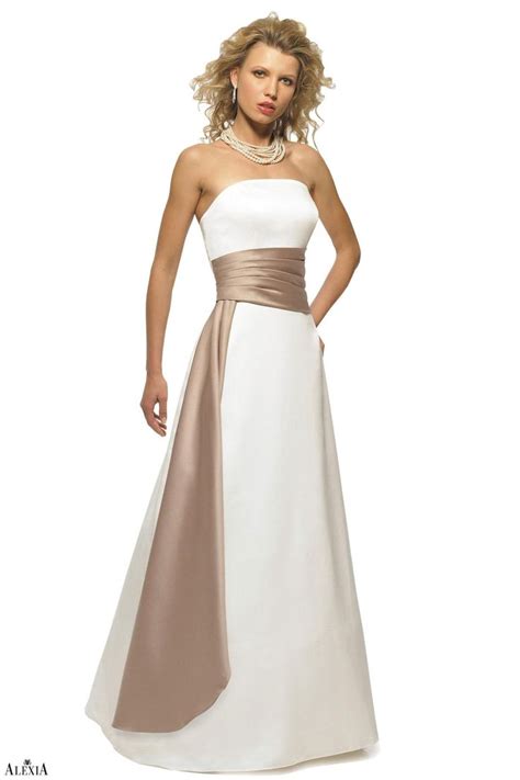 Chiffon A Line Pleated Strapless Style 2614 Bridesmaid Dress By Alexia