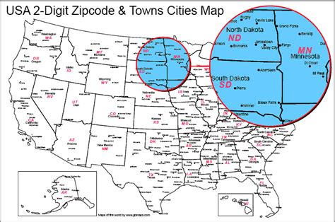 Usa Zip Code Map United States Map