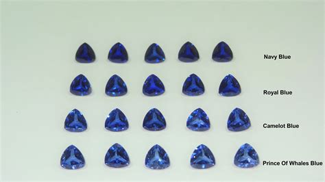 Blue Sapphire Trillion Shape Size Color Choice Loose Stones Etsy