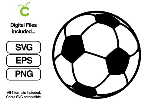 Soccer Ball Football Silhouette Clip Art Svg Instant Download Cricut