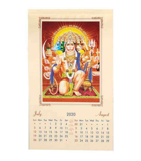 Calendario Hindu 2020 Mayorista Ropa