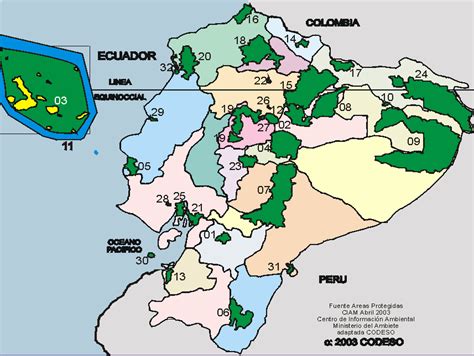 Maps Of National Parks Of Ecuador South America
