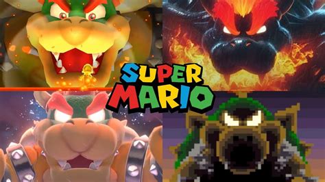 Evolution Of Bowser Battles In Super Mario Series 1985 2021 Youtube