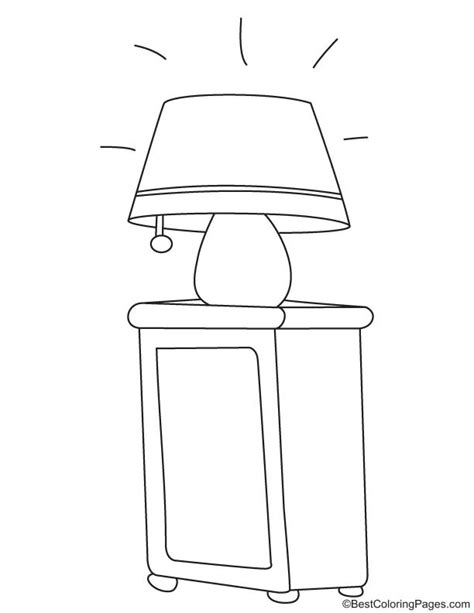 Bright Table Lamp Coloring Page Download Free Bright Table Lamp