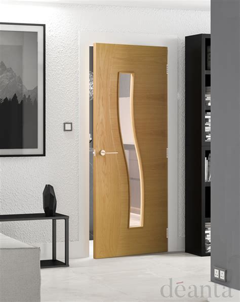 Deanta Oak Sorrento Solid Panel And Glazed Doors Hamiltons Doors And