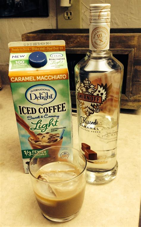 · garnish with an apple slice, cinnamon stick, or a square caramel on . Caramel Vodka, iced coffee.. Added a dash of vanilla ...