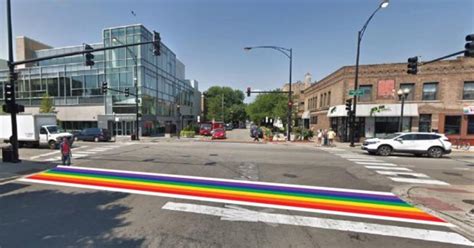 In Time For Pride Rainbow Colored Crosswalks Cbs Chicago