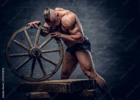 Portrait Of Shirtless Muscular Slave Male Foto De Stock Adobe Stock