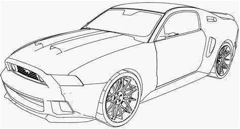 Coloring Page Mustang Coloring Gt Car Simple Wecoloringpagecom