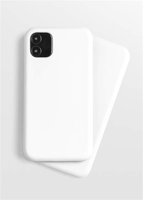 White Smartphone Case Mockup Psd Premium Psd Mockup Rawpixel