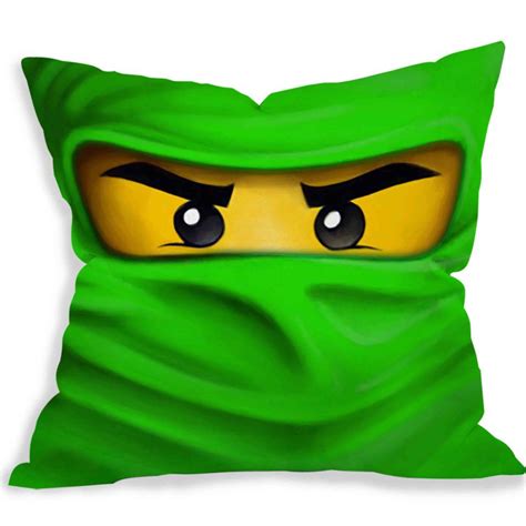 Green Ninjago Lego Anime Home Decorative Cotton Pillow Case Throw