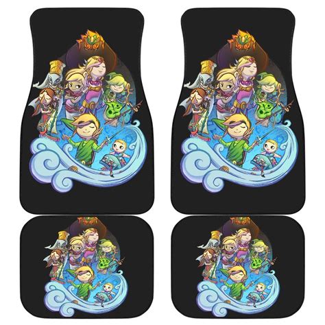 They come in a range of materials and fabrics to ensure they look great, feel comfy and remain airbag safe while keeping mud, food, and liquids from damaging your interior. The Legend Of Zelda Front And Back Car Mats 41 | Car floor ...