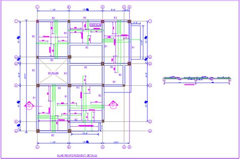 Small House Floor Plan Column Layout Slab Reinforcement Details First