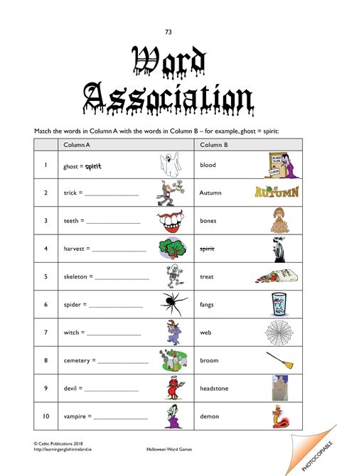 4 Fun Word Association Worksheets Esl Vault Worksheets Library