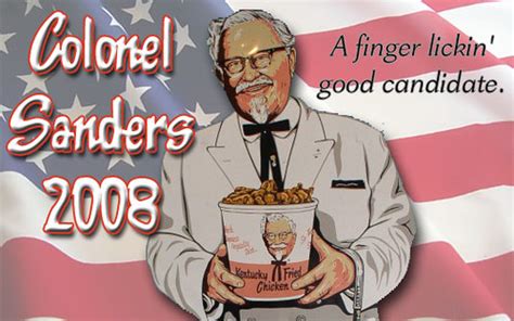 Colonel sanders logo branding founder who behide successful of crispy fried chicken or kentucky fried chicken or kfc restaurant. Colonel Sanders for President | "Colonel Sanders for ...