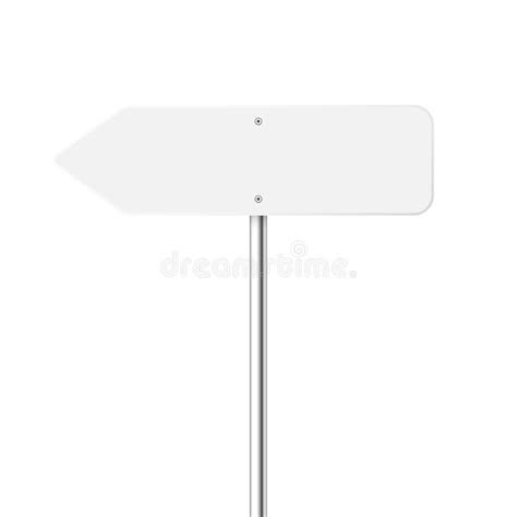 Road Traffic Sign Highway Signboard On A Chrome Metal Pole Blank