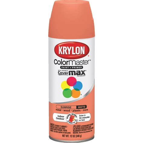 Krylon Colormaxx K05553007 Spray Paint Matte Sunrise 12 Oz Aerosol