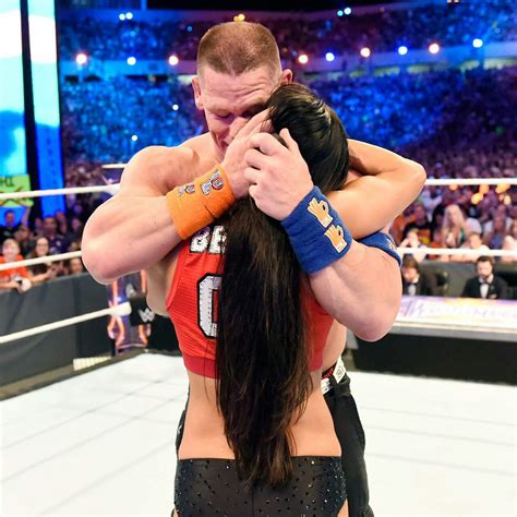 John Cena And Nikki Bella Hugging After She Said Yes To Marry Him John Cena And Nikki John Cena