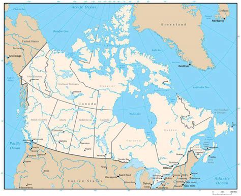 Map Of Canadian Provinces And Territories With Capitals