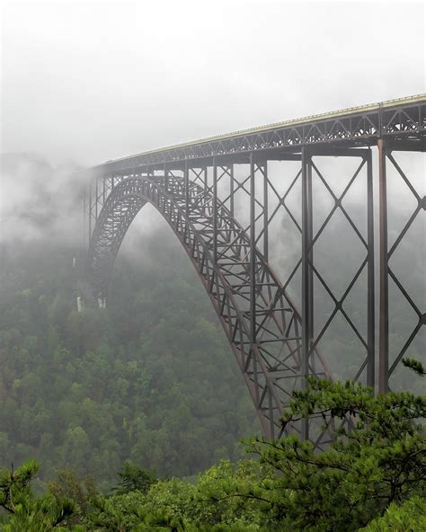 Foggy Bridge At The New River Gorge Photograph By Susan Rissi Tregoning