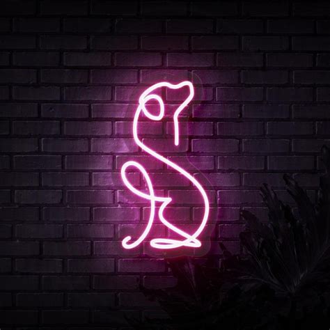 Dog Neon Sign Customized Neon Led Signlight For Wall Mount Etsy