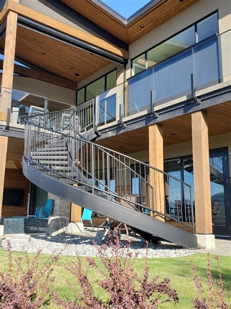 Stairs are an important part of house design and you can choose any from straight flight, curved, spiral designs. Curved Exterior Stairs -ROV Consulting