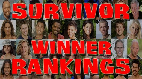 Survivor Winner Rankings YouTube