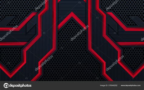 Abstract Futuristic Black Red Gaming Background Modern Esport Shapes