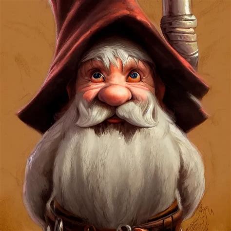 A Detailed Portrait Of A Gnome Wizard By Justin Stable Diffusion