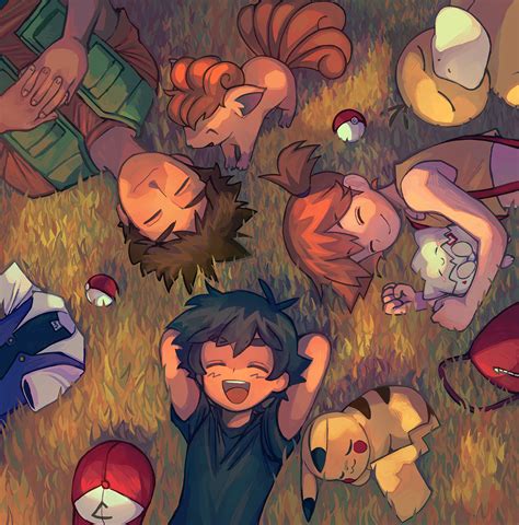 Pikachu Ash Ketchum Misty Psyduck Togepi And More Pokemon And More Drawn By Malan