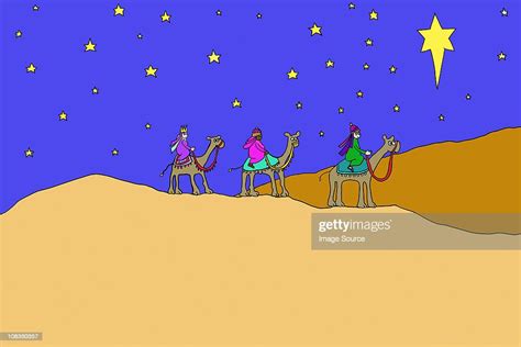 Three Wise Men Following Star High Res Vector Graphic Getty Images