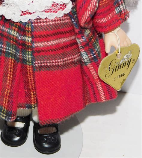 Vtg 1986 Vogue 75 Blond Doll Ginny In Scotch Plaid Oufit Beret