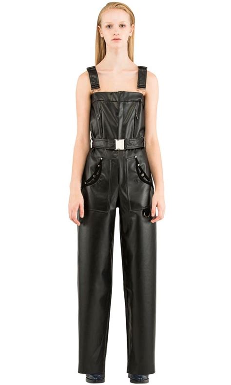 Faux Leather Overalls Koonhor Fall 2015 Leather Overalls Fall 2015