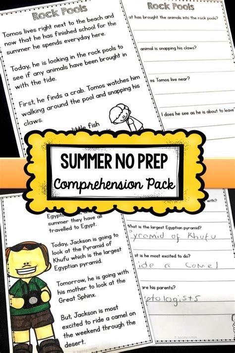These Summer Themed Reading Comprehension Passages Are A Great Way To
