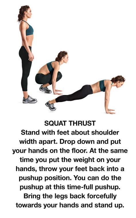 Squat Thrust Squat Thrust Stand Up You Can Do Squats Push Up Bring It On Workout Weight