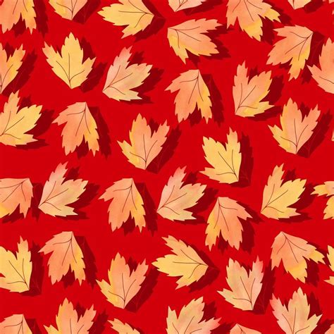 Fallen Autumn Leaves Vector Pattern 8922235 Vector Art At Vecteezy
