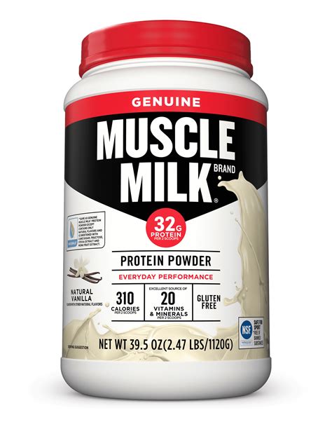 Muscle Milk Protein Powder Natural Vanilla 395 Oz