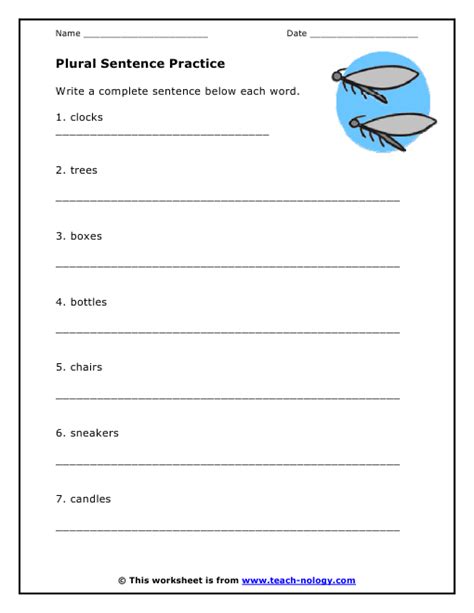 Sentence Copying Worksheet